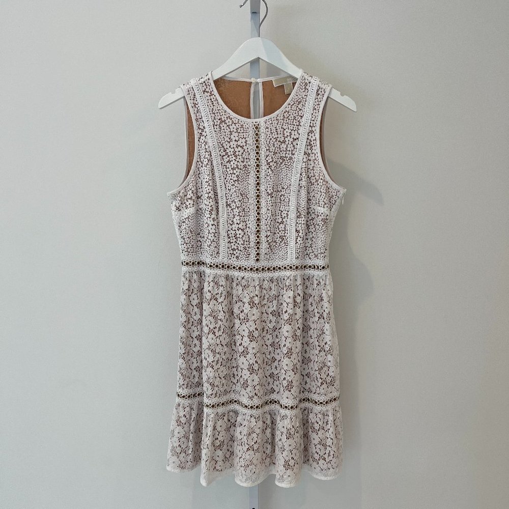 MICHAEL MICHAEL KORS WHITE LACE DRESS SIZE 8 NWOTS!